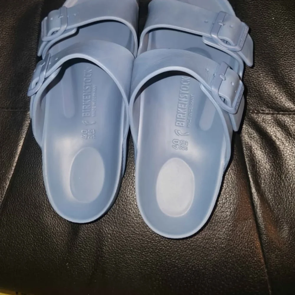 Birkenstock Arizona EVA Slide Sandals — Pastel Blue